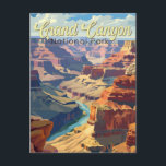 Carte Postale Grand Canyon National Park Illustration Travel Art<br><div class="desc">Grande Canyon dessin vectoriel. Le parc abrite une grande partie de l'immense Grand Canyon,  avec ses bandes de roches rouges superposées qui révèlent des millions d'années d'histoire géologique.</div>