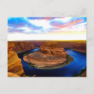 Carte Postale Grand Canyon Roches rouges et eau bleue Belle