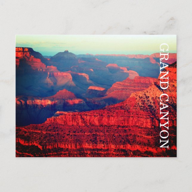 Carte Postale grand canyon rouge coucher de soleil (Devant)