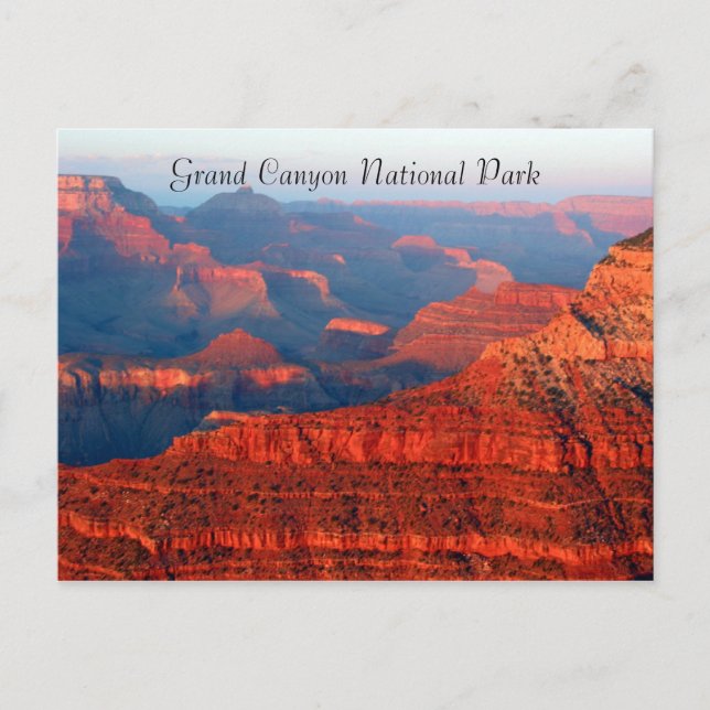 Carte Postale grand canyon rouge salutations (Devant)
