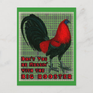 Carte Postale Grand Coq Rouge