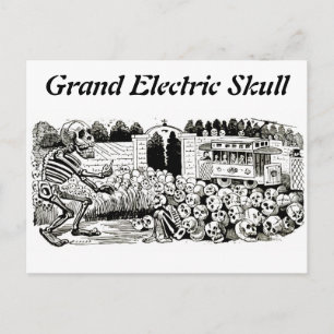 Carte postale Grand crâne électrique