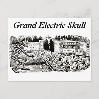 Carte postale Grand crâne électrique