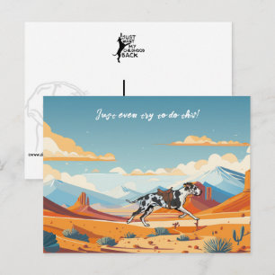 Carte Postale grand danois ou cheval