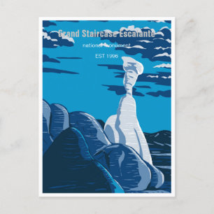 Carte Postale grand escalier escalante vintage monumène national