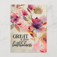 Grand est ta fidélité Christian Hymn Floral