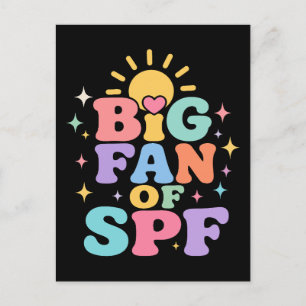 Carte Postale Grand fan de la protection solaire SPF en été