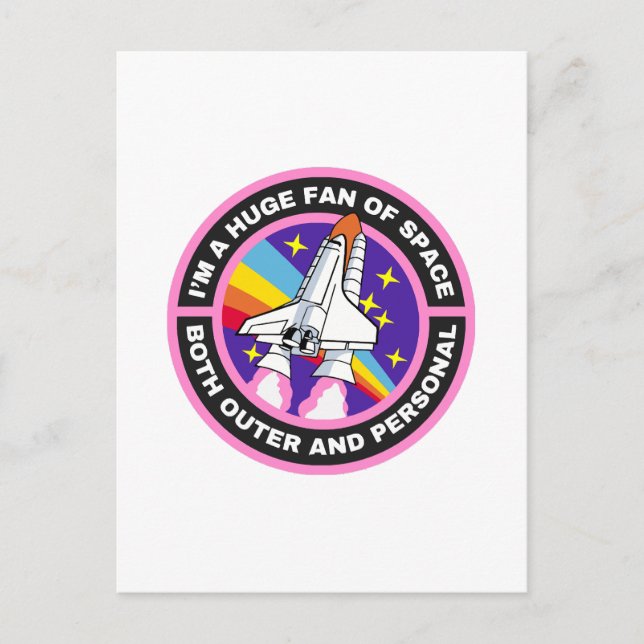 Carte Postale grand fan de l'espace (Devant)