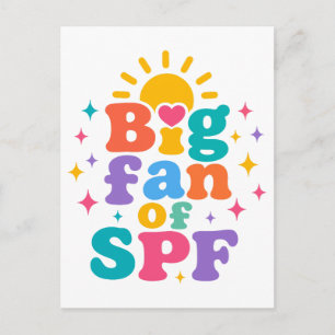 Carte Postale Grand fan de protection solaire SPF pour l'été