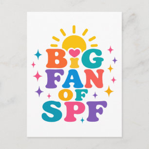 Carte Postale Grand fan de protection solaire SPF pour l'été