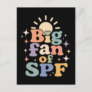 Carte Postale Grand fan de protection solaire SPF pour l'été