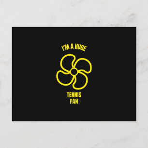 Carte Postale Grand fan de tennis drôle de sport