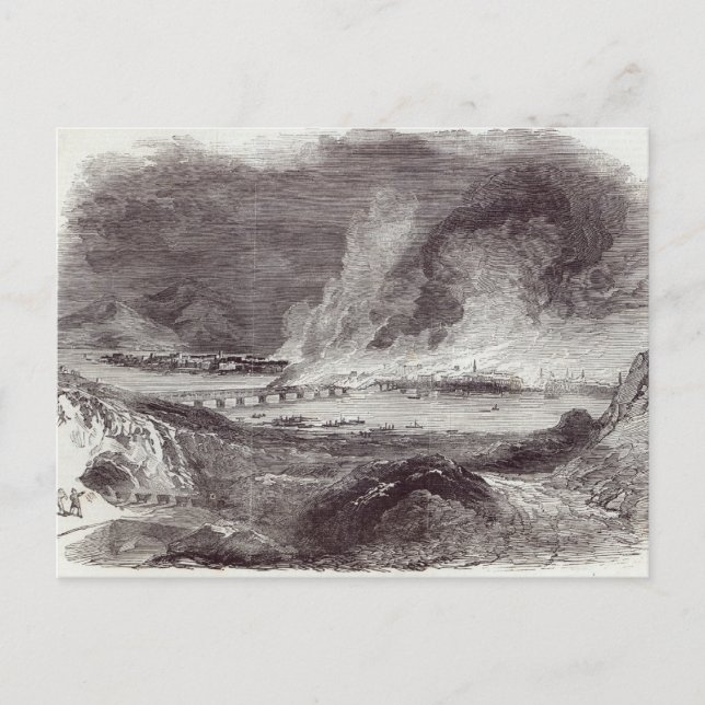 Carte Postale Grand feu à Pittsburgh (Devant)