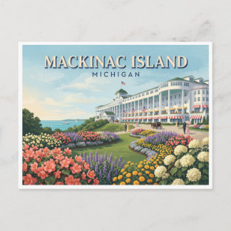 Carte Postale Grand Hotel Gardens Mackinac Island Michigan