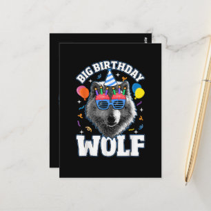 Carte Postale Grand Loup d'anniversaire pour les Loups