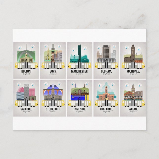 Carte Postale Grand Manchester (Devant)