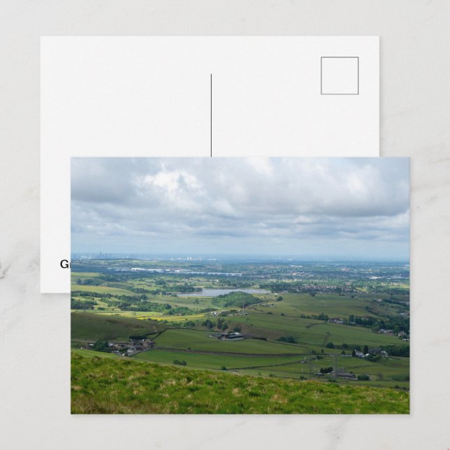 Carte Postale Grand Manchester vu de Blackstone Edge (Devant / Derrière)