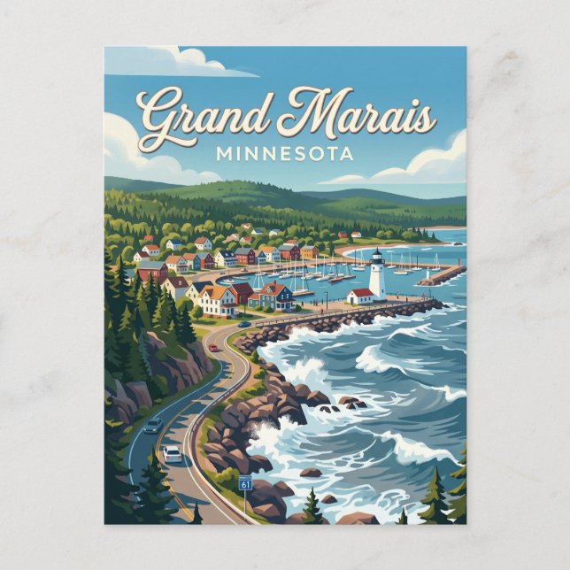Carte Postale Grand Marais États-Unis (Devant)