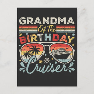 Carte Postale Grand-mère de la croisière d'anniversaire Vacances