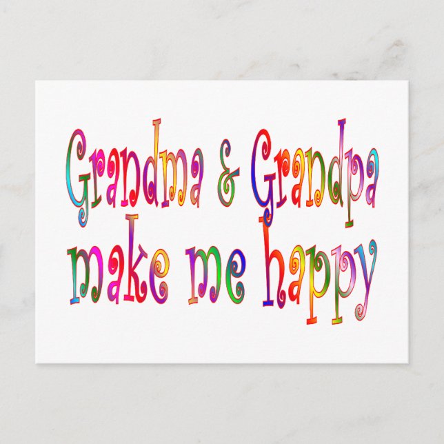 Carte Postale Grand-mère et grand-père (Devant)