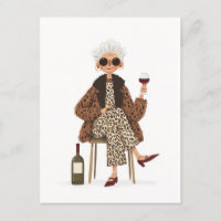 Grand-mère fabuleuse au style léopard