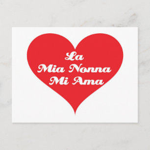 Carte Postale Grand-mère m'aime italien