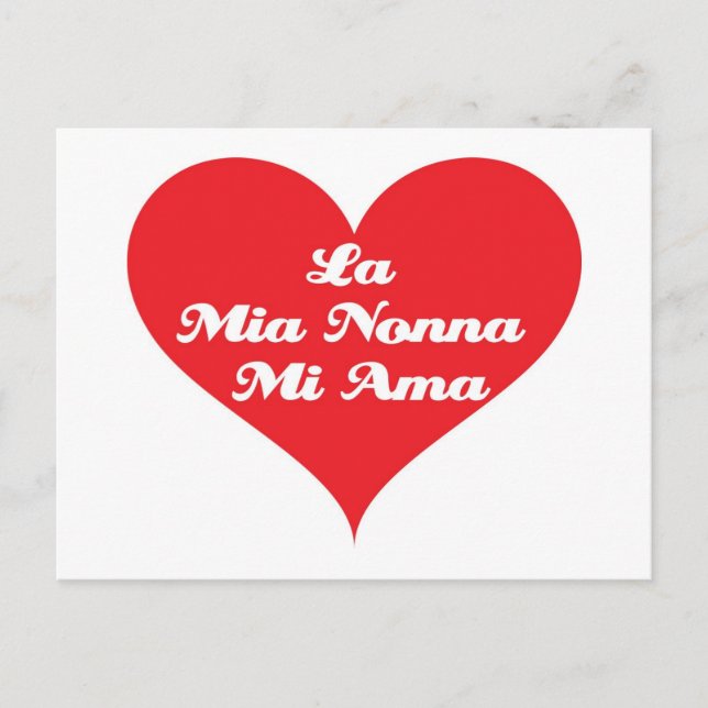 Carte Postale Grand-mère m'aime italien (Devant)