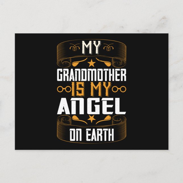 Carte Postale Grand-mère - Mon Ange Est Sur Terre (Devant)