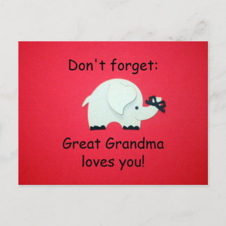 Carte Postale Grand-mère t'aime !