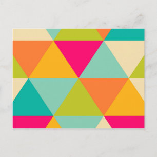 Carte Postale Grand Motif triangle coloré