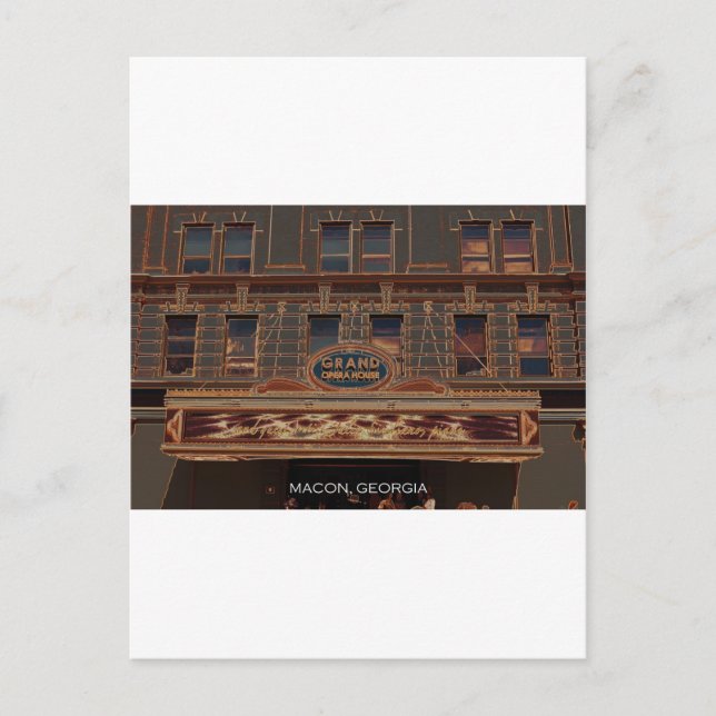 CARTE POSTALE GRAND OPERA HOUSE - MACON, GEORGIA (Devant)