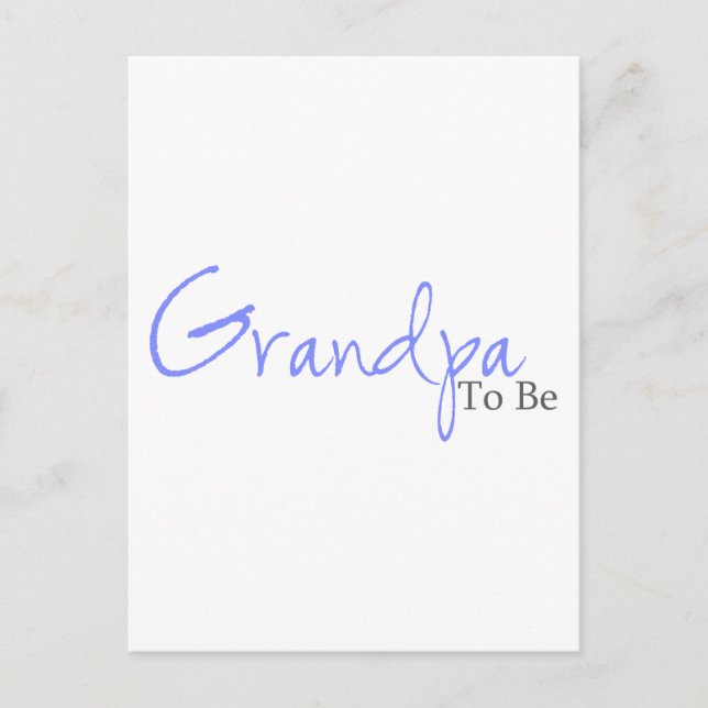 Carte Postale Grand-Père À Être (Script Bleu) (Devant)