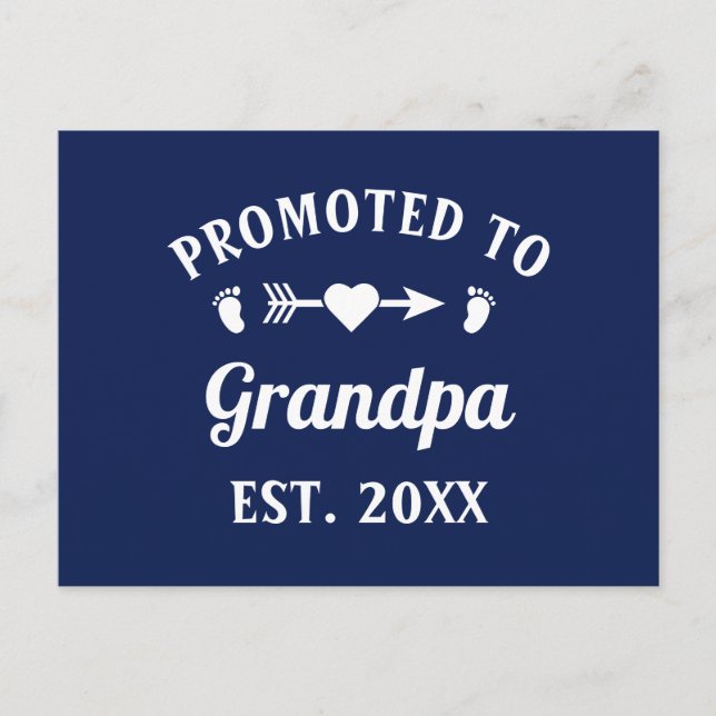 Carte Postale Grand-Père Abuelo Gramps Papa Promu À Grand-Père (Devant)