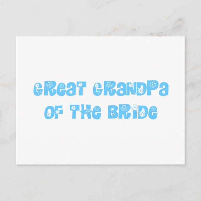 Carte Postale Grand-père de la mariée (Devant)