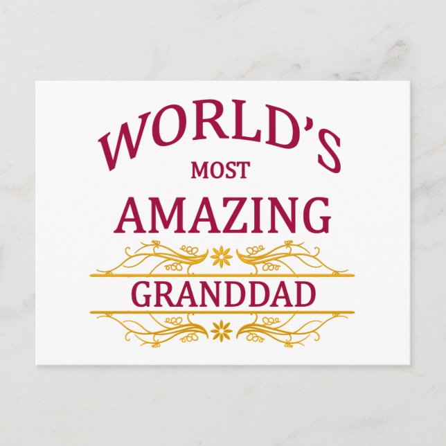 Carte Postale Grand-père Extraordinaire (Devant)