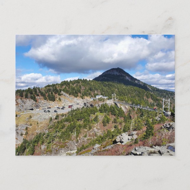 Carte Postale Grand-père Mountain NC Mile High Swing Bridge (Devant)