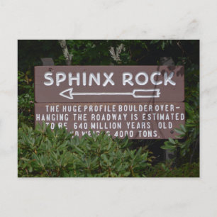 Carte Postale Grand-père Mountain Sphinx Rock Sign Photo Voyage