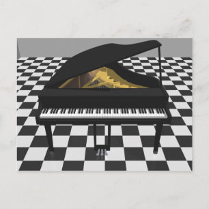 Carte Postale Grand Piano & Carrelage : 3D Modèle :