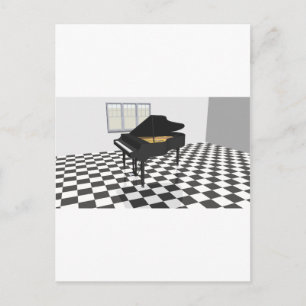 Carte Postale Grand Piano & Carrelage : 3D Modèle :