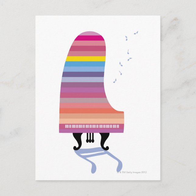 Carte Postale Grand piano du Colorful (Devant)