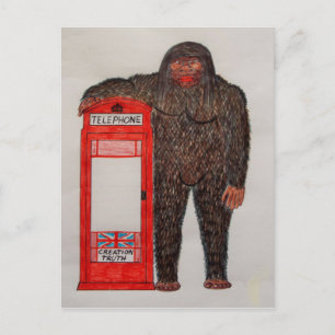 Carte Postale grand pied avec boîte de phonie,