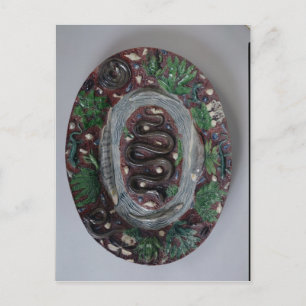 Carte Postale Grand plat ovale moulé en relief