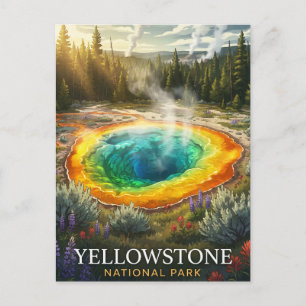 Carte Postale Grand Prismatic Spring du Parc national de Yellows