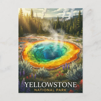 Carte Postale Grand Prismatic Spring du Parc national de Yellows