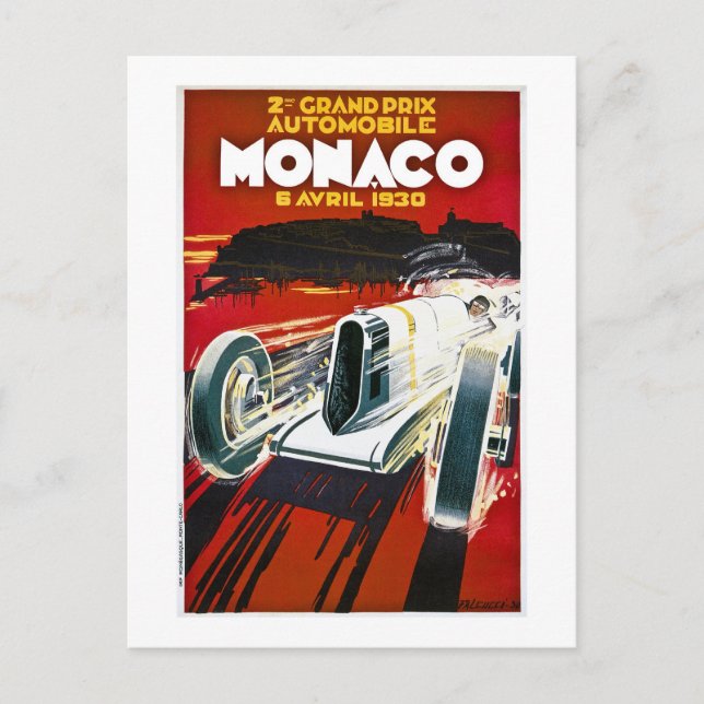 Carte Postale Grand Prix de Monaco 1930 (Devant)