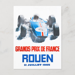 Carte Postale Grand Prix de Rouen 1965