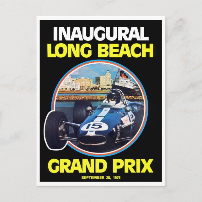 Carte Postale Grand Prix Long Beach 1975 (Devant)