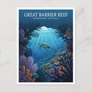 Carte Postale Grand Récif de Corail — Récif Flynn Cairns Austral