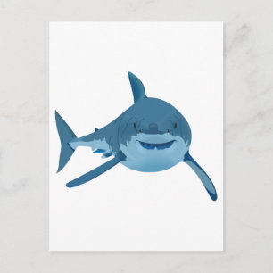 CARTE POSTALE GRAND REQUIN BLANC