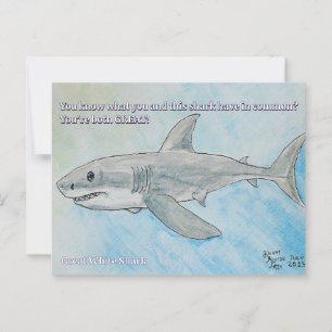 Carte Postale Grand requin blanc